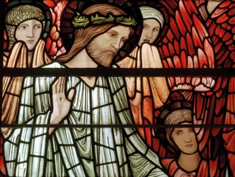 Fenêtre du Jugement dernier, détail, Christ en majesté, 1897